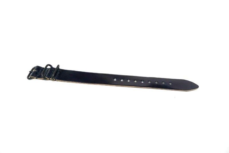 Da Luca حزام ساعة عسكرية قطعة واحدة من دالوكا شيل كوردوفان - Navy (مشبك PVD) : 22mm - Image 2